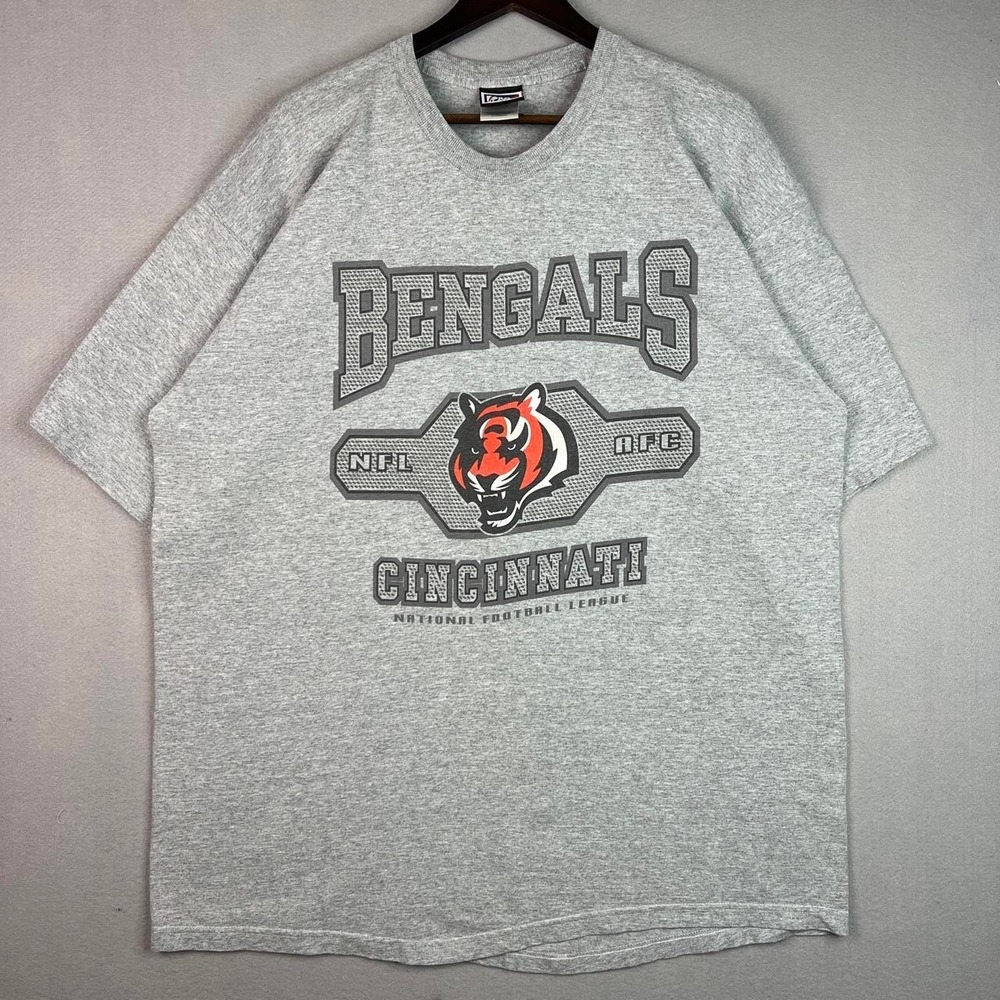 Vintage Cincinnati Bengals NFL Football Gray Pro Player Tee Shirt XXL